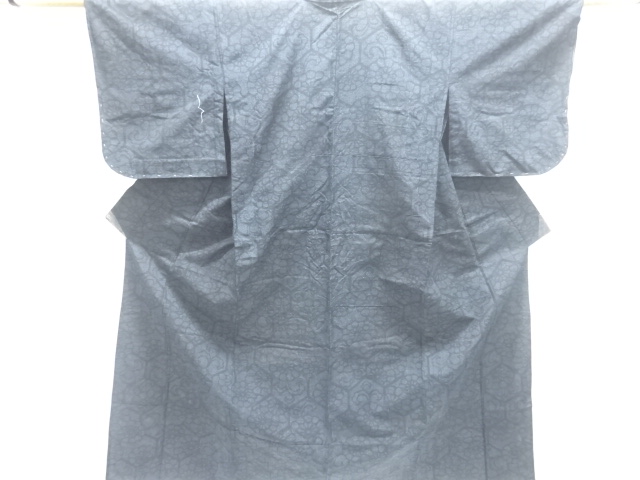 JAPANESE KIMONO / ANTIQUE TSUMUGI HITOE KIMONO / TORTOISESHELL / FLORA